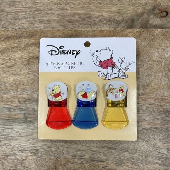 5/$20 NEW 3Pk Winnie the Pooh Magnetic Bag Clips - Picture 1 of 3